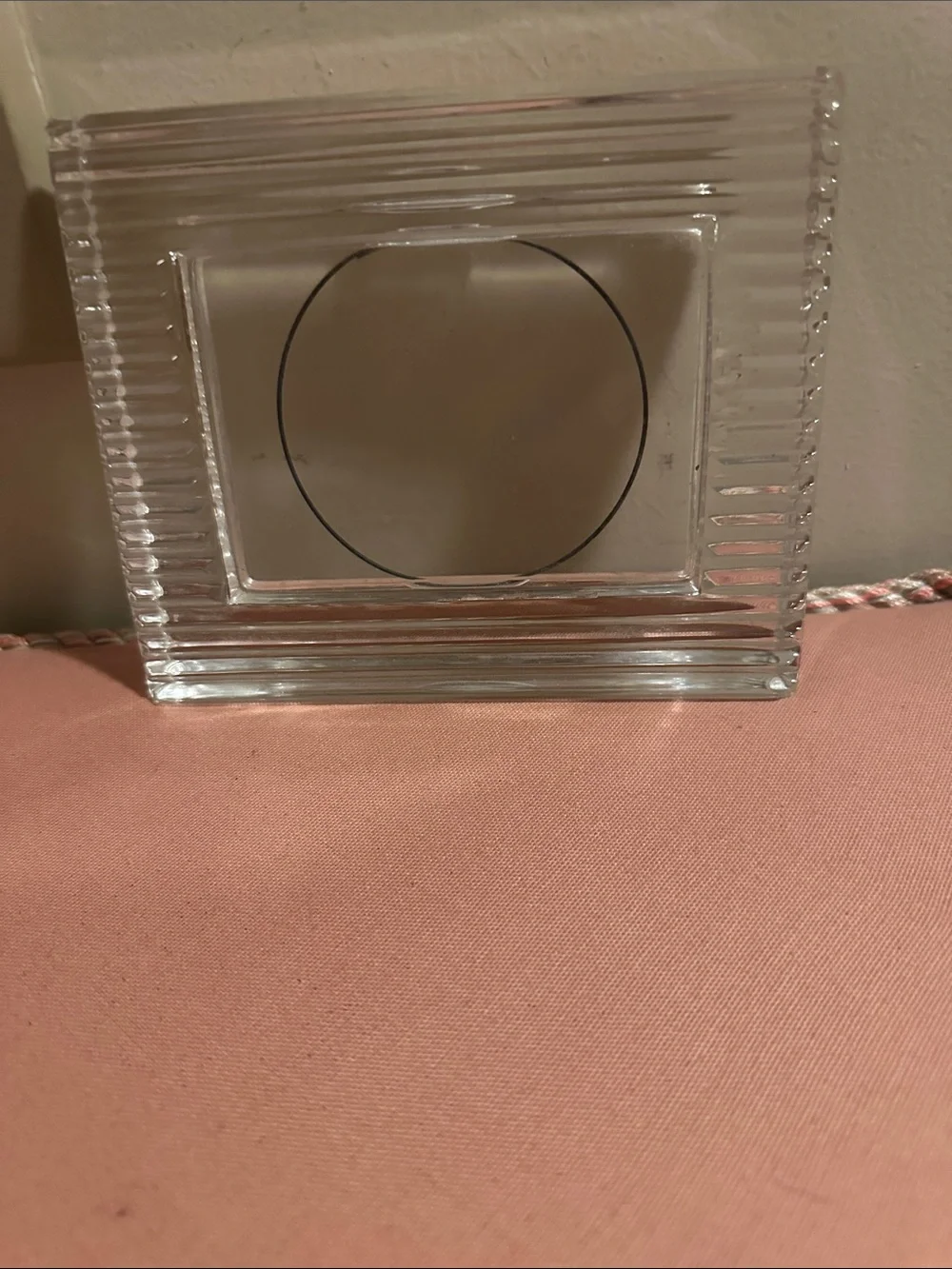 Clear Glass Picture Frame with Ribbed Edges
